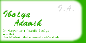 ibolya adamik business card